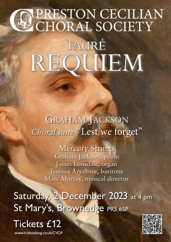 Saturday 2 December – Fauré Requiem, Jackson première